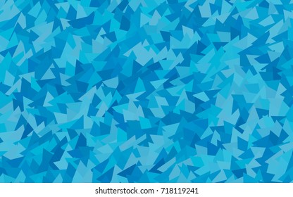 Light BLUE vector abstract colorful background, which consist of triangles. Pattern with colored triangles on white background.