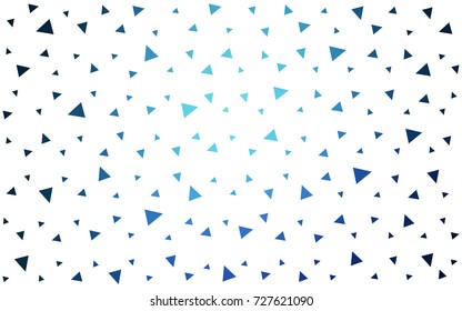 Light BLUE vector abstract colorful background, which consist of triangles. Pattern with colored triangles on white background.
