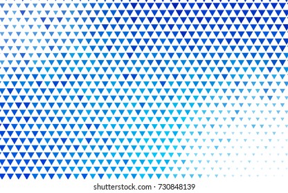 Light BLUE vector abstract colorful background, which consist of triangles. Pattern with colored triangles on white background.