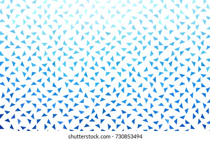Light BLUE vector abstract colorful background, which consist of triangles. Pattern with colored triangles on white background.