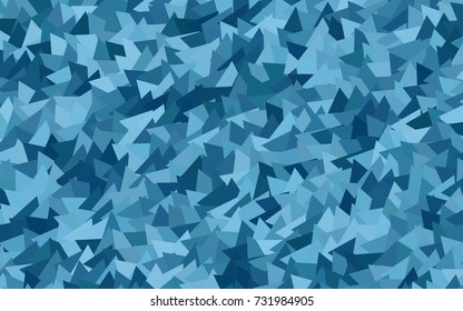 Light BLUE vector abstract colorful background, which consist of triangles. Pattern with colored triangles on white background.