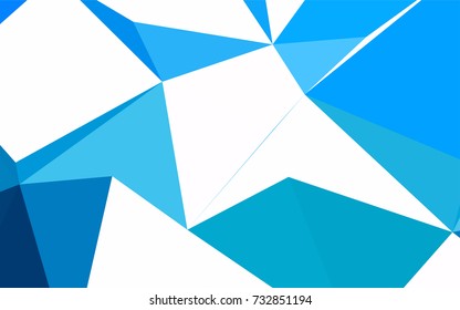 Light BLUE vector abstract colorful background, which consist of triangles. Pattern with colored triangles on white background.