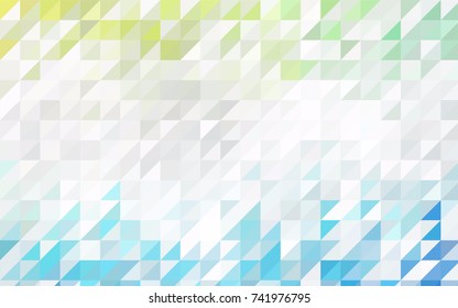 Light BLUE vector abstract colorful background, which consist of triangles. Pattern with colored triangles on white background.
