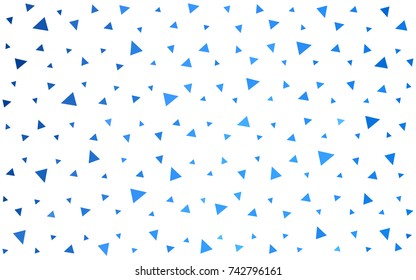 Light BLUE vector abstract colorful background, which consist of triangles. Pattern with colored triangles on white background.