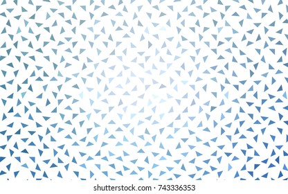 Light BLUE vector abstract colorful background, which consist of triangles. Pattern with colored triangles on white background.