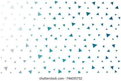 Light BLUE vector abstract colorful background, which consist of triangles. Pattern with colored triangles on white background.