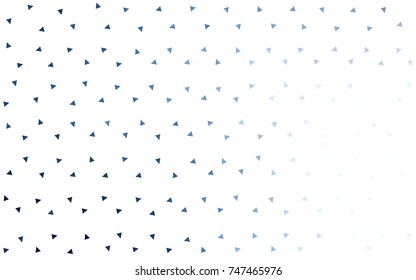 Light BLUE vector abstract colorful background, which consist of triangles. Pattern with colored triangles on white background.
