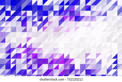 Light BLUE vector abstract colorful background, which consist of triangles. Pattern with colored triangles on white background.