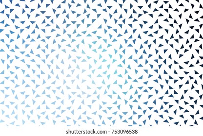 Light BLUE vector abstract colorful background, which consist of triangles. Pattern with colored triangles on white background.