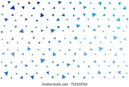 Light BLUE vector abstract colorful background, which consist of triangles. Pattern with colored triangles on white background.