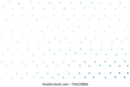 Light BLUE vector abstract colorful background, which consist of triangles. Pattern with colored triangles on white background.