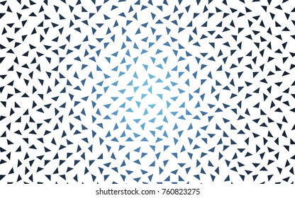 Light BLUE vector abstract colorful background, which consist of triangles. Pattern with colored triangles on white background.