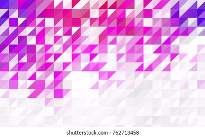 Light BLUE vector abstract colorful background, which consist of triangles. Pattern with colored triangles on white background.