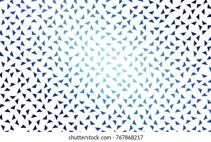 Light BLUE vector abstract colorful background, which consist of triangles. Pattern with colored triangles on white background.