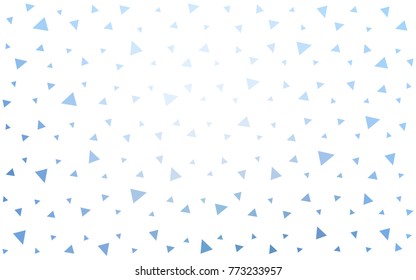 Light BLUE vector abstract colorful background, which consist of triangles. Pattern with colored triangles on white background.