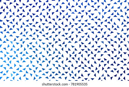 Light BLUE vector abstract colorful background, which consist of triangles. Pattern with colored triangles on white background.