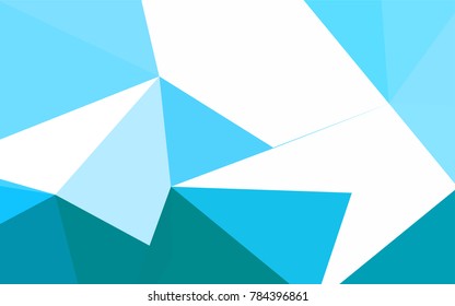 Light BLUE vector abstract colorful background, which consist of triangles. Pattern with colored triangles on white background.