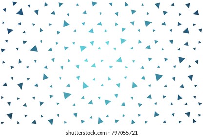 Light BLUE vector abstract colorful background, which consist of triangles. Pattern with colored triangles on white background.