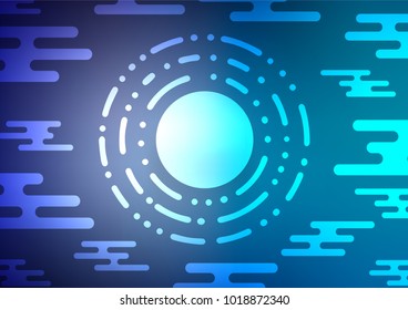 Light BLUE vector abstract doodle template. Modern geometrical abstract illustration with doodles. Hand painted design for web, leaflet, textile.
