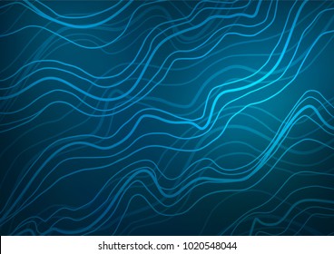 Light BLUE vector abstract doodle texture. Colorful abstract illustration with lines in Asian style. Brand-new style for your business design.