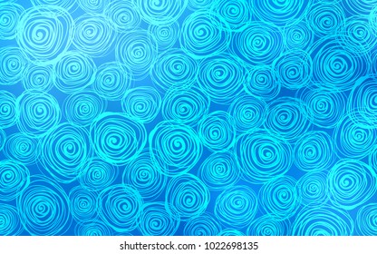 Light BLUE vector abstract doodle background. Creative illustration in blurred style with roses. A new texture for your design.