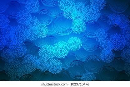 Light BLUE vector abstract doodle wallpaper. Decorative shining illustration with doodles on abstract template. The pattern can be used for heads of websites and designs.