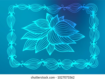 Light BLUE vector abstract doodle pattern. An elegant bright illustration with lines in Natural style. Brand-new design for your business.