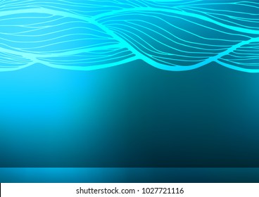 Light BLUE vector abstract doodle template. Decorative shining illustration with doodles on abstract template. Hand painted design for web, wrapping, wallpaper.