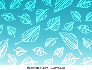 Light BLUE vector abstract doodle texture. Ethnic elegant natural pattern with gradient. The doodle design can be used for your web site.