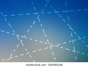 Light BLUE vector abstract doodle template. Colorful abstract illustration with lines in Asian style. The template can be used as a background for cell phones.