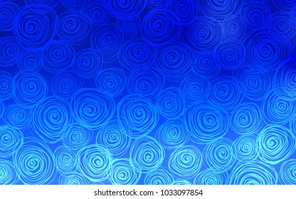 Light BLUE vector abstract doodle pattern. Decorative shining illustration with doodles on abstract template. Brand-new style for your business design.