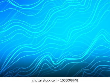Light BLUE vector abstract doodle pattern. Blurred decorative design in Indian style with Zen tangles. The pattern can be used for wallpapers and coloring books.