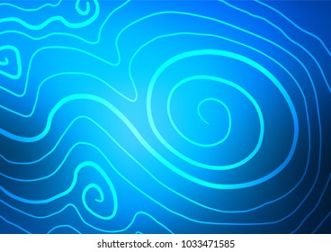 Light BLUE vector abstract doodle pattern. Creative illustration in blurred style with doodles and Zen tangles. A completely new template for your business design.