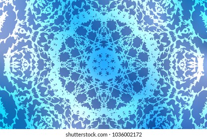 Light BLUE vector abstract doodle template. A vague abstract illustration with doodles drawn by child in Indian style. A new texture for your design.