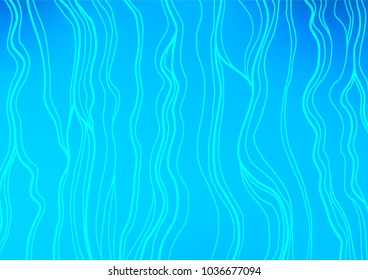 Light BLUE vector abstract doodle template. Doodles on blurred abstract background with gradient. The elegant pattern can be used as a part of a brand book.