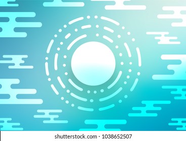 Light BLUE vector abstract doodle background. Shining colored illustration with doodles in Zen tangle style. The pattern can be used for wallpapers and coloring books.