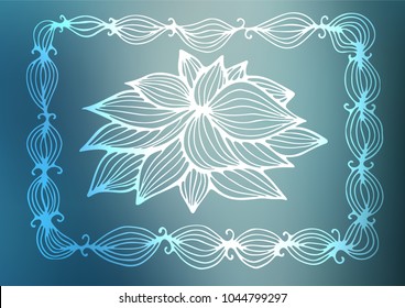 Light BLUE vector abstract doodle pattern. Glitter abstract illustration with doodles and Zen tangles. The pattern can be used for wallpapers and coloring books.