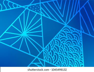 Light BLUE vector abstract doodle texture. Brand-new colored illustration in blurry style with doodles. The doodle design can be used for your web site.
