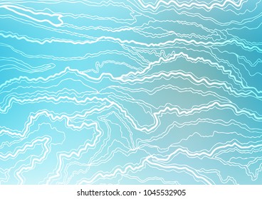 Light BLUE vector abstract doodle template. Creative illustration in blurred style with doodles and Zen tangles. The elegant pattern can be used as a part of a brand book.