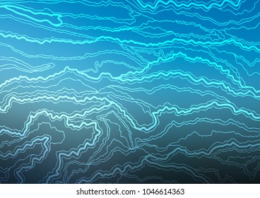 Light BLUE vector abstract doodle template. Creative illustration in blurred style with doodles and Zen tangles. A new texture for your design.
