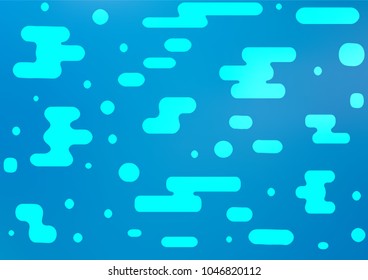 Light BLUE vector abstract doodle template. Decorative shining illustration with doodles on abstract template. A completely new template for your business design.