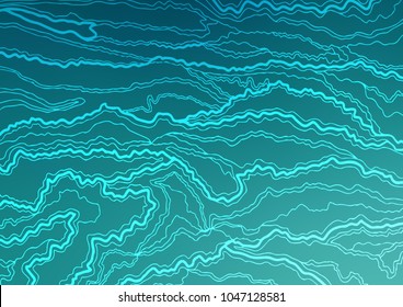 Light BLUE vector abstract doodle texture. Colorful abstract illustration with lines in Asian style. Hand painted design for web, leaflet, textile.