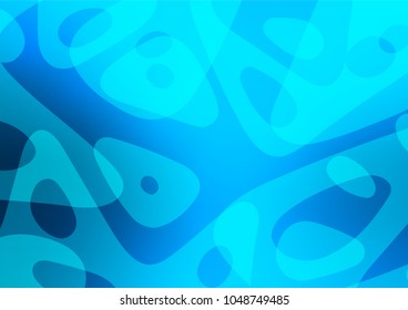 Light BLUE vector abstract doodle pattern. Blurred decorative design in Indian style with Zen tangles. The pattern can be used for heads of websites and designs.