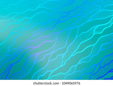 Light BLUE vector abstract doodle template. An elegant bright illustration with lines in Natural style. Brand-new style for your business design.