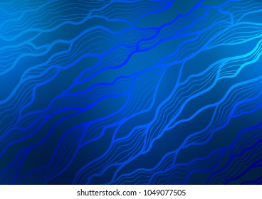 Light BLUE vector abstract doodle texture. An elegant bright illustration with lines in Natural style. A completely new design for your business.