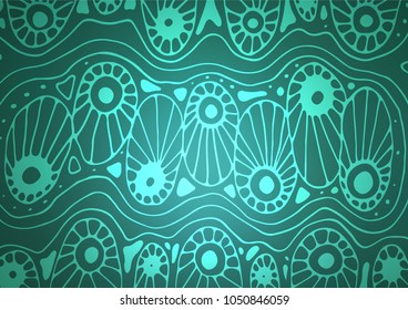 Light BLUE vector abstract doodle background. An elegant bright illustration with lines in Natural style. A completely new template for your business design.