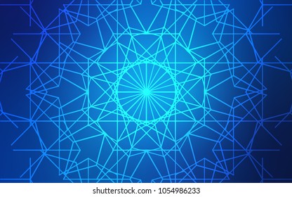 Light BLUE vector abstract doodle template. Doodle illustration made by child in Origami style with gradient. A completely new design for your business.