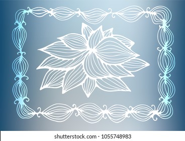 Light BLUE vector abstract doodle background. Colorful illustration in abstract style with doodles and Zen tangles. The doodle design can be used for your web site.