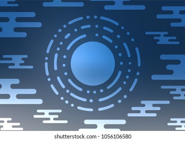 Light BLUE vector abstract doodle background. Decorative shining illustration with doodles on abstract template. The completely new template can be used for your brand book.
