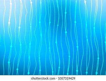 Light BLUE vector abstract doodle template. A vague abstract illustration with doodles in Indian style. A new texture for your design.